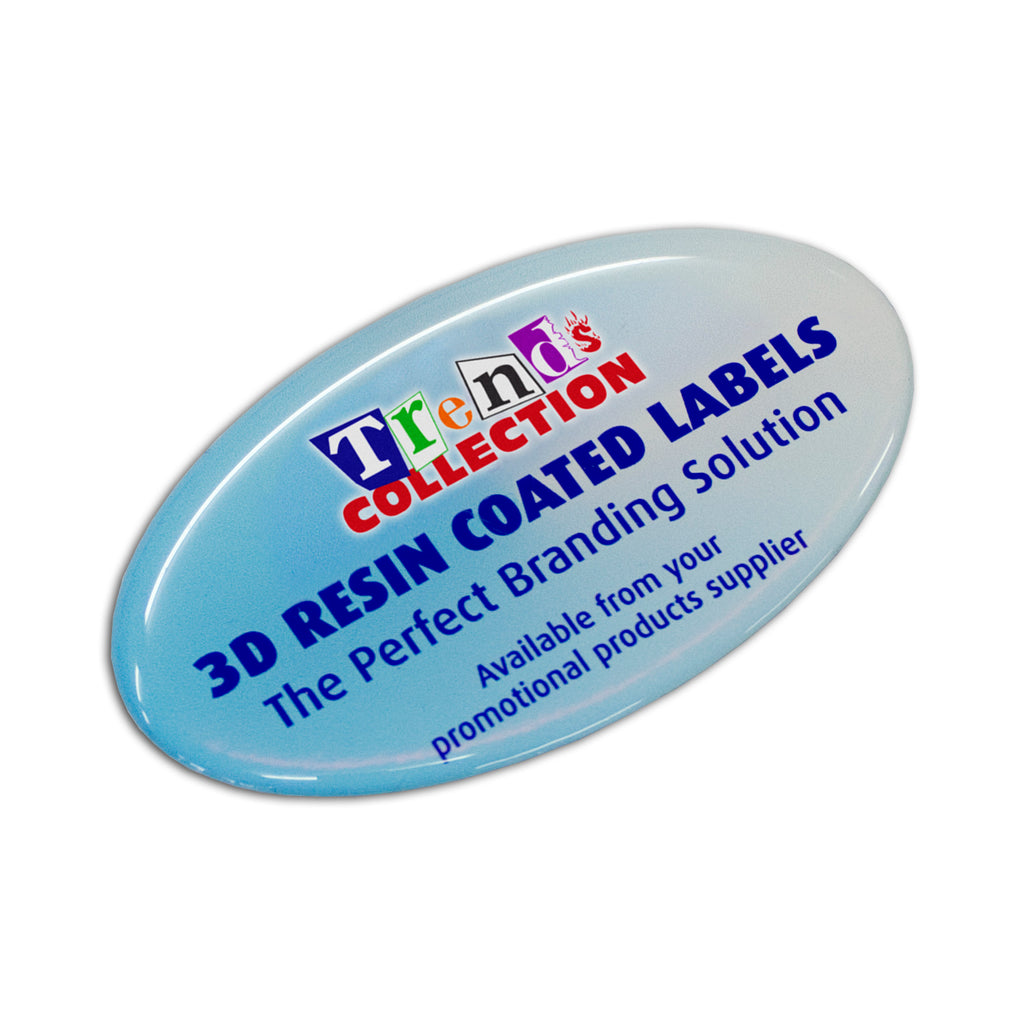 RP100136 Resin Coated Labels 74 x 43mm Oval