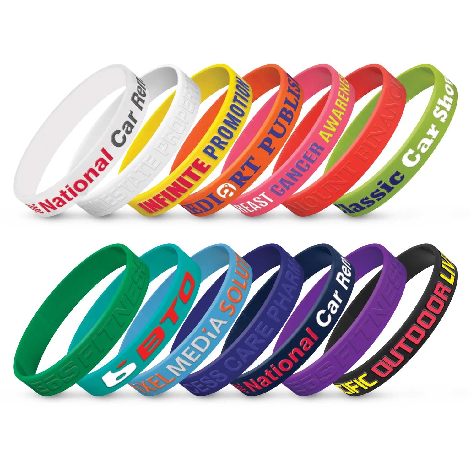 JC112806 Silicone Wrist Band - Embossed (Indent)