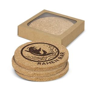 JC113033 Oakridge Cork Coaster Round Set of 4