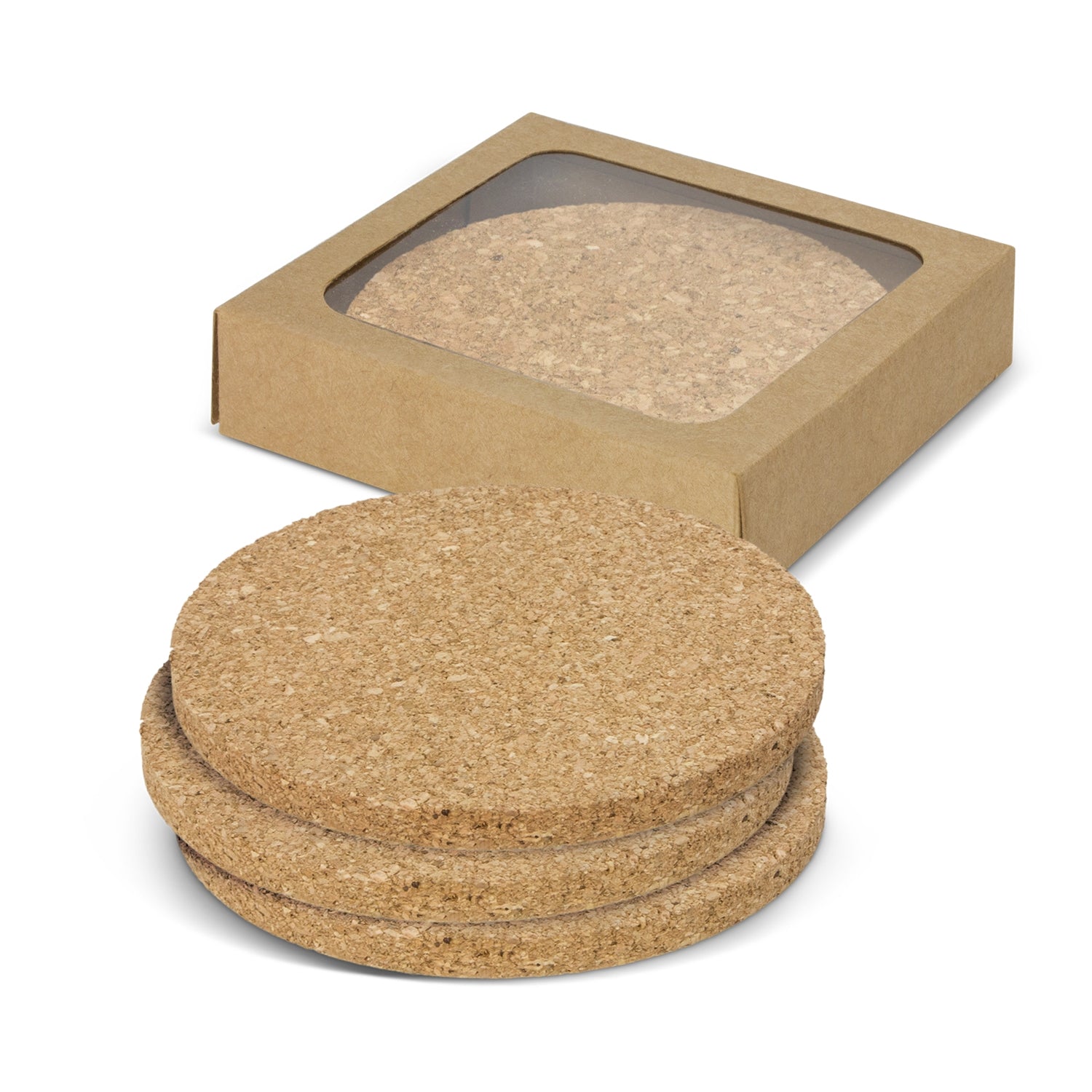 JC113033 Oakridge Cork Coaster Round Set of 4