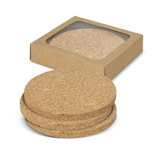 JC113033 Oakridge Cork Coaster Round Set of 4