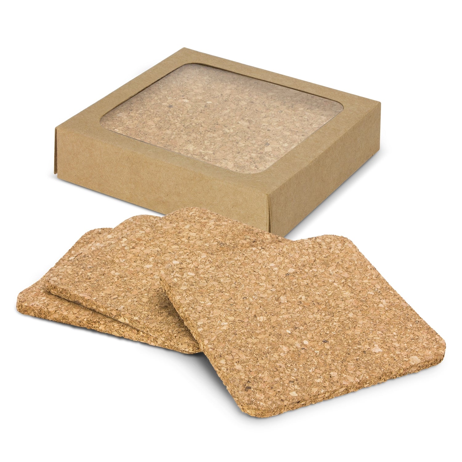 JC113034 Oakridge Cork Coaster Square Set of 4