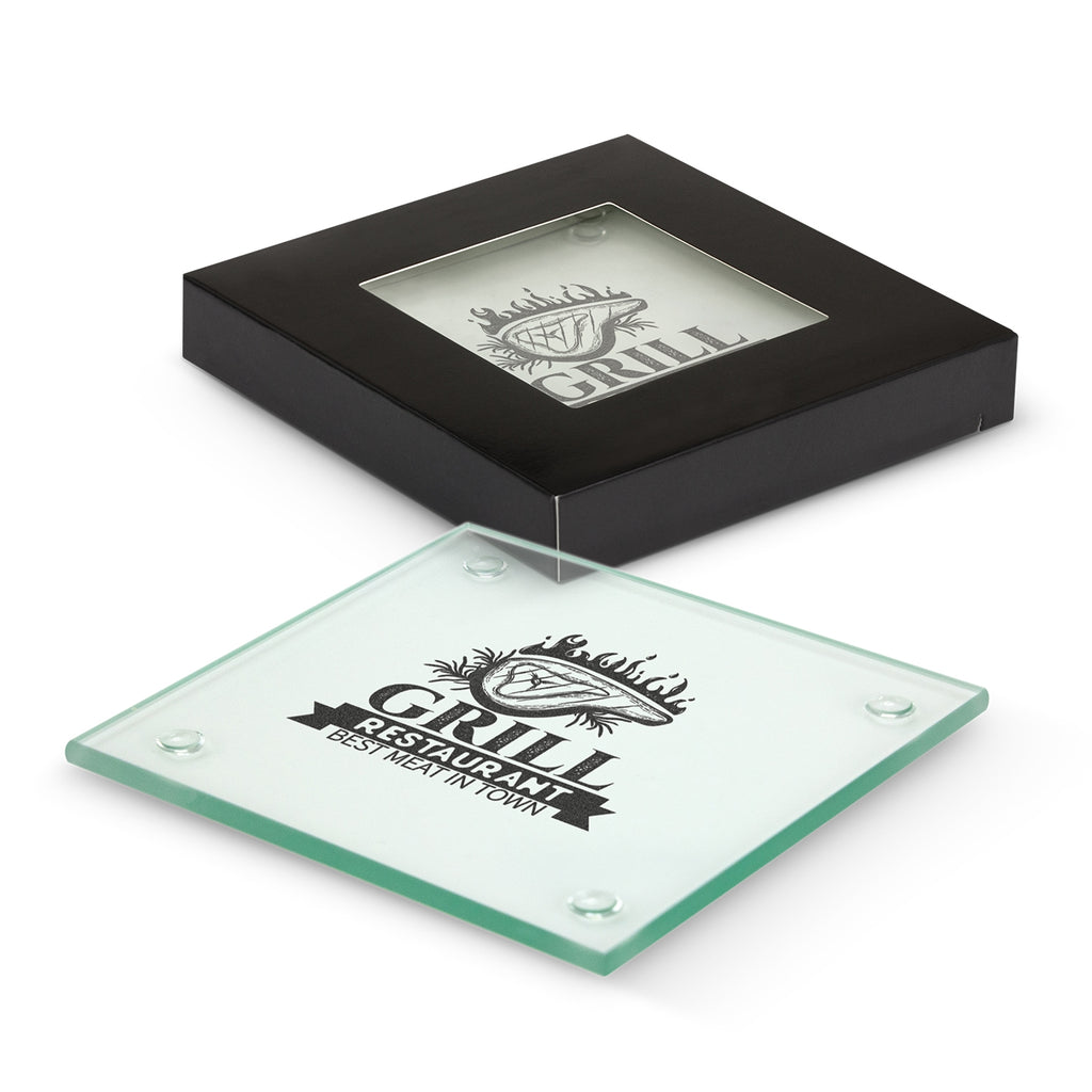 JC116394 Venice Glass Coaster Set of 2 - Square