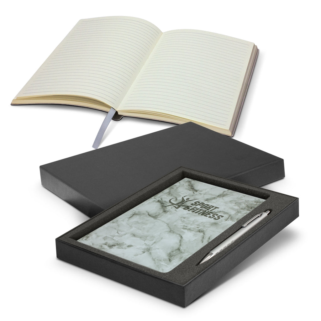 JC116692 Marble Notebook and Pen Gift Set