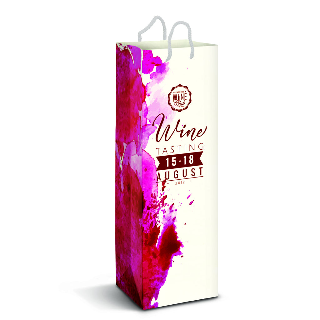 JC116940 Laminated Paper Wine Bag - Full Colour (Indent)