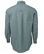 JC4CFL L/S COTTON CHAMBRAY SHIRT GREEN STITCH