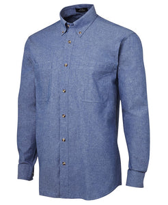 JC4CUL L/S COTTON CHAMBRAY SHIRT BLUE STITCH