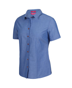 JC4FC1S LADIES CLASSIC S/S FINE CHAMBRAY SHIRT