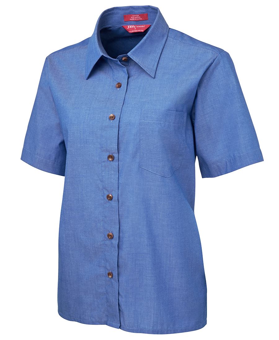 JC4LICS LADIES ORIGINAL S/S INDIGO CHAMBRAY SHIRT