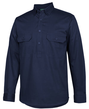 JC4LLC C OF C LONGREACH L/S CLOSE FRONT SHIRT