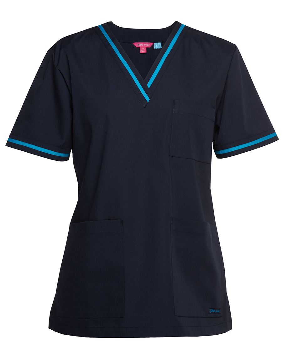 JC4SCT1 LADIES CONTRAST SCRUBS TOP