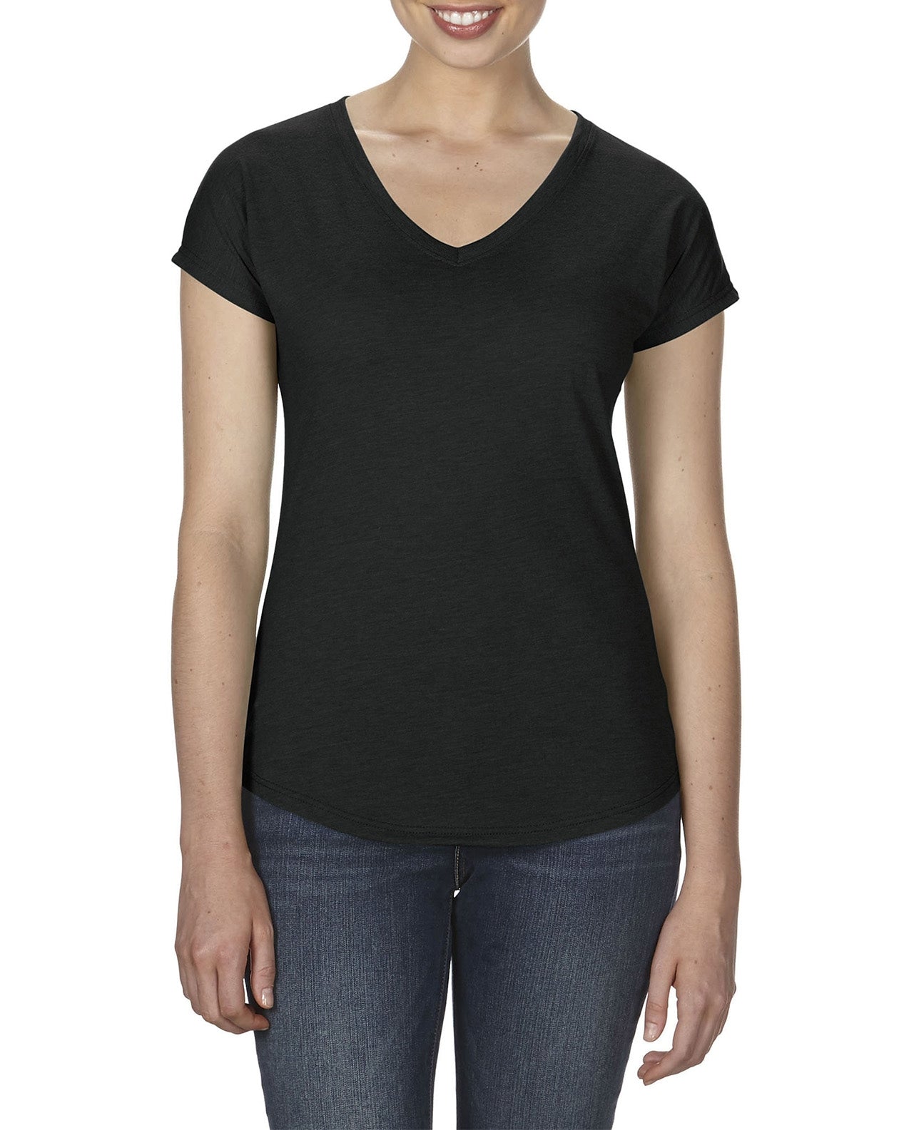 JC6750VL Women's Tri-Blend V-Neck Tee