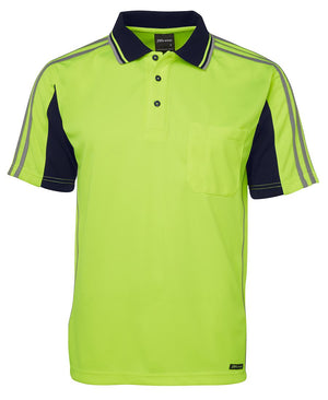 JC6AT4S HI VIS S/S ARM TAPE POLO