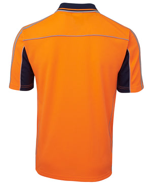 JC6AT4S HI VIS S/S ARM TAPE POLO