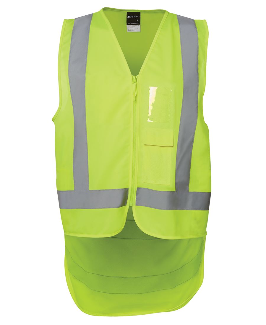 JC6DNDV HI VIS ZIP DROP TAIL H PATTERN (D+N) VEST