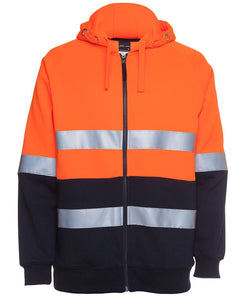 JC6DNH HI VIS (D+N) FULL ZIP FLEECY HOODIE