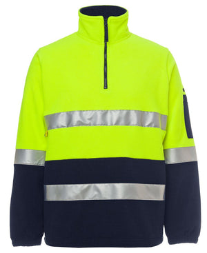 JC6DNPF HI VIS (D+N) 1/2 ZIP POLAR FLEECE