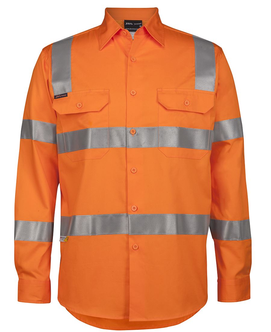 JC6DNWR HI VIS (D+N) L/S 150G VIC RAIL WORK SHIRT