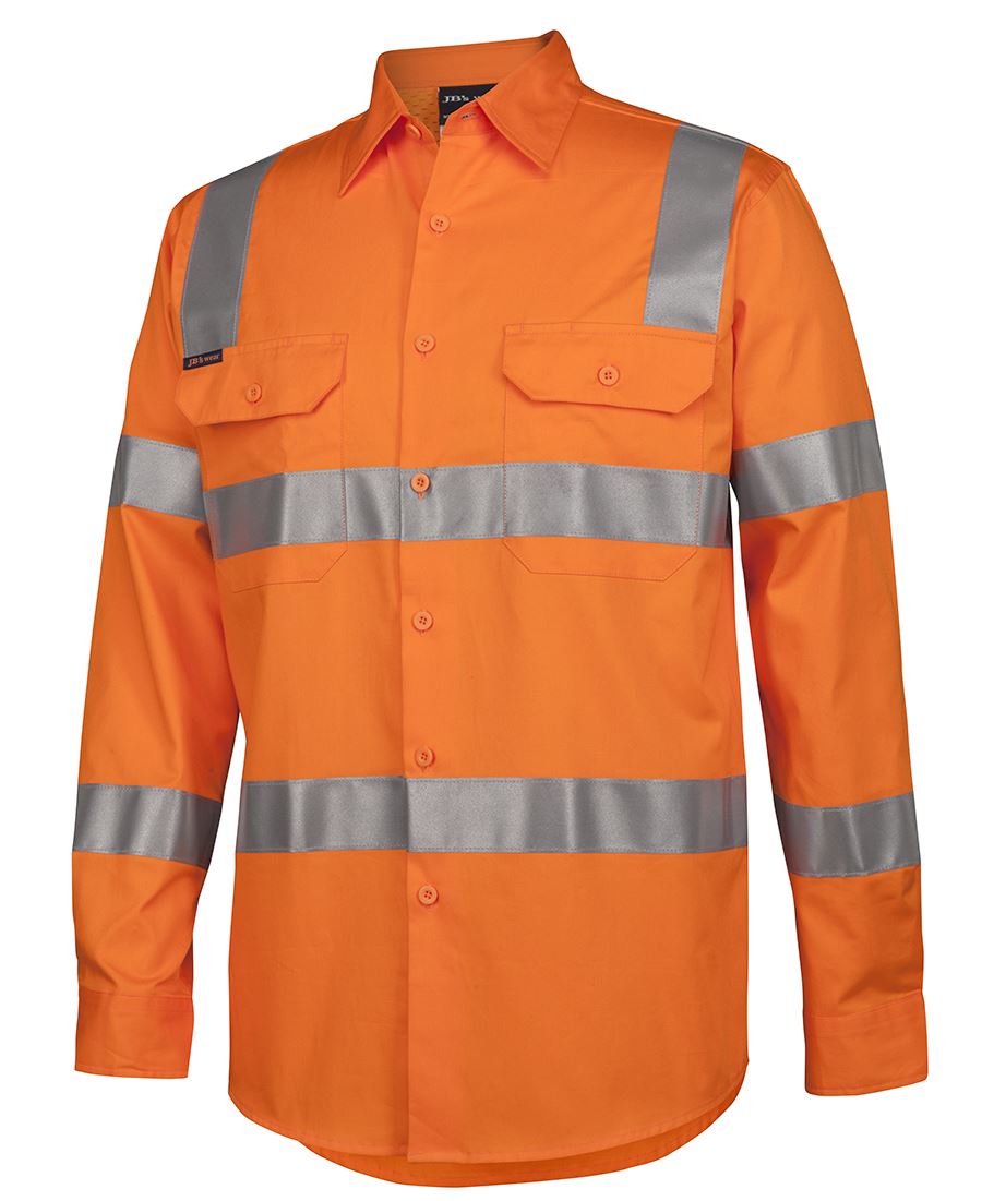 JC6DNWR HI VIS (D+N) L/S 150G VIC RAIL WORK SHIRT