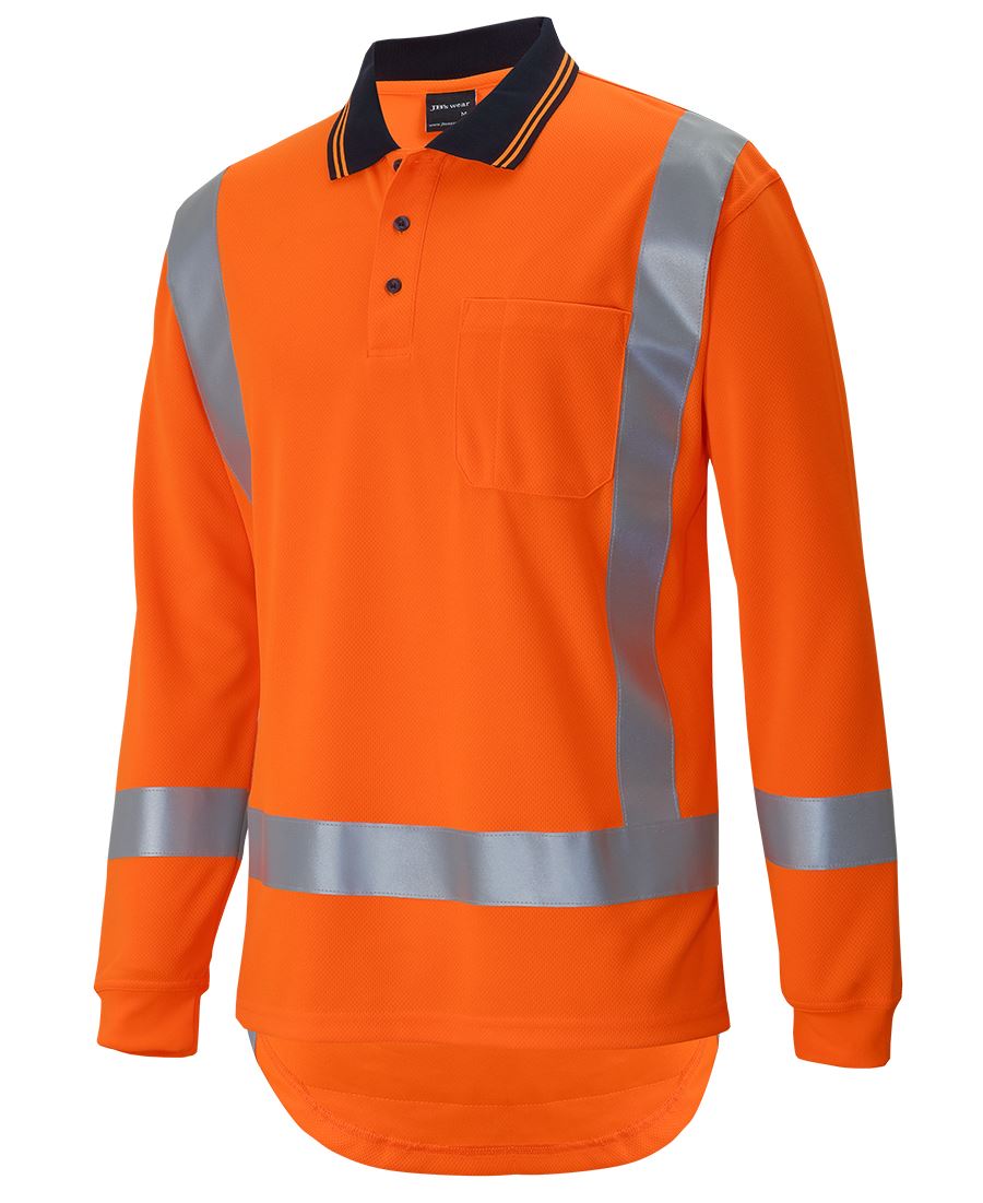 JC6DTLP HI VIS (D+N) L/S NON CUFF TTMC-W TRADITIONAL POLO