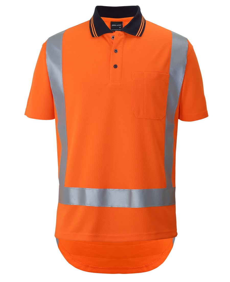 JC6DTSP HI VIS (D+N) S/S NON CUFF TTMC-W TRADITIONAL POLO