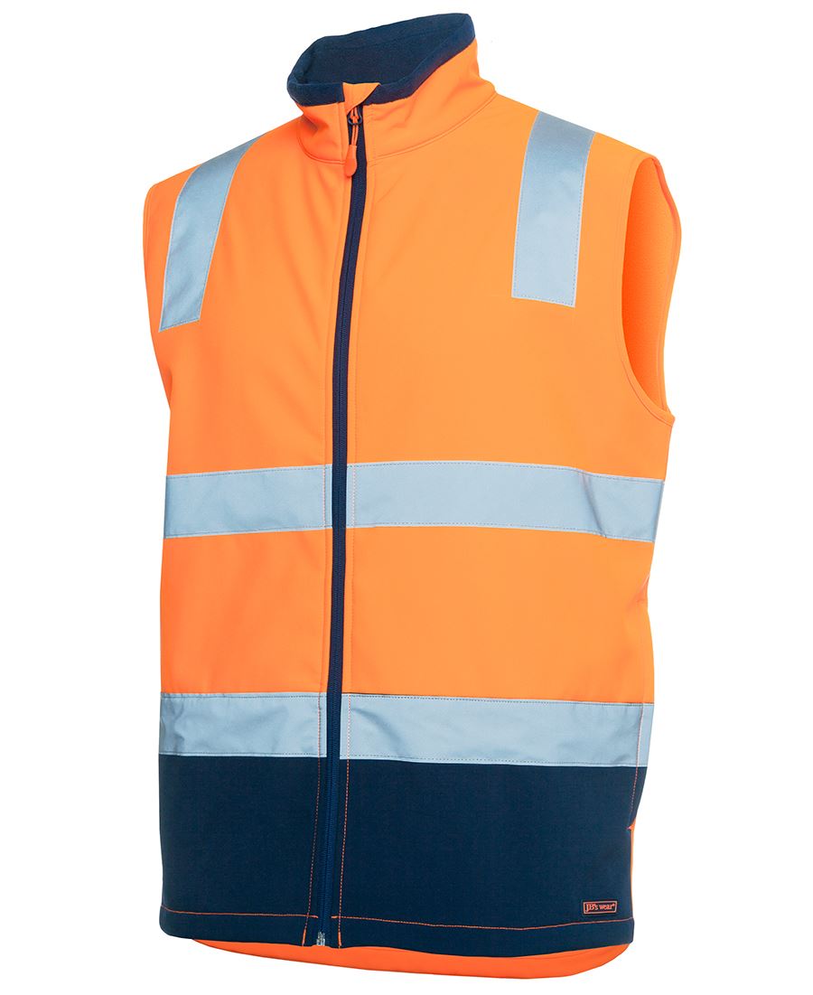 JC6DWV HI VIS D+N WATER RESISTANT SOFTSHELL VEST