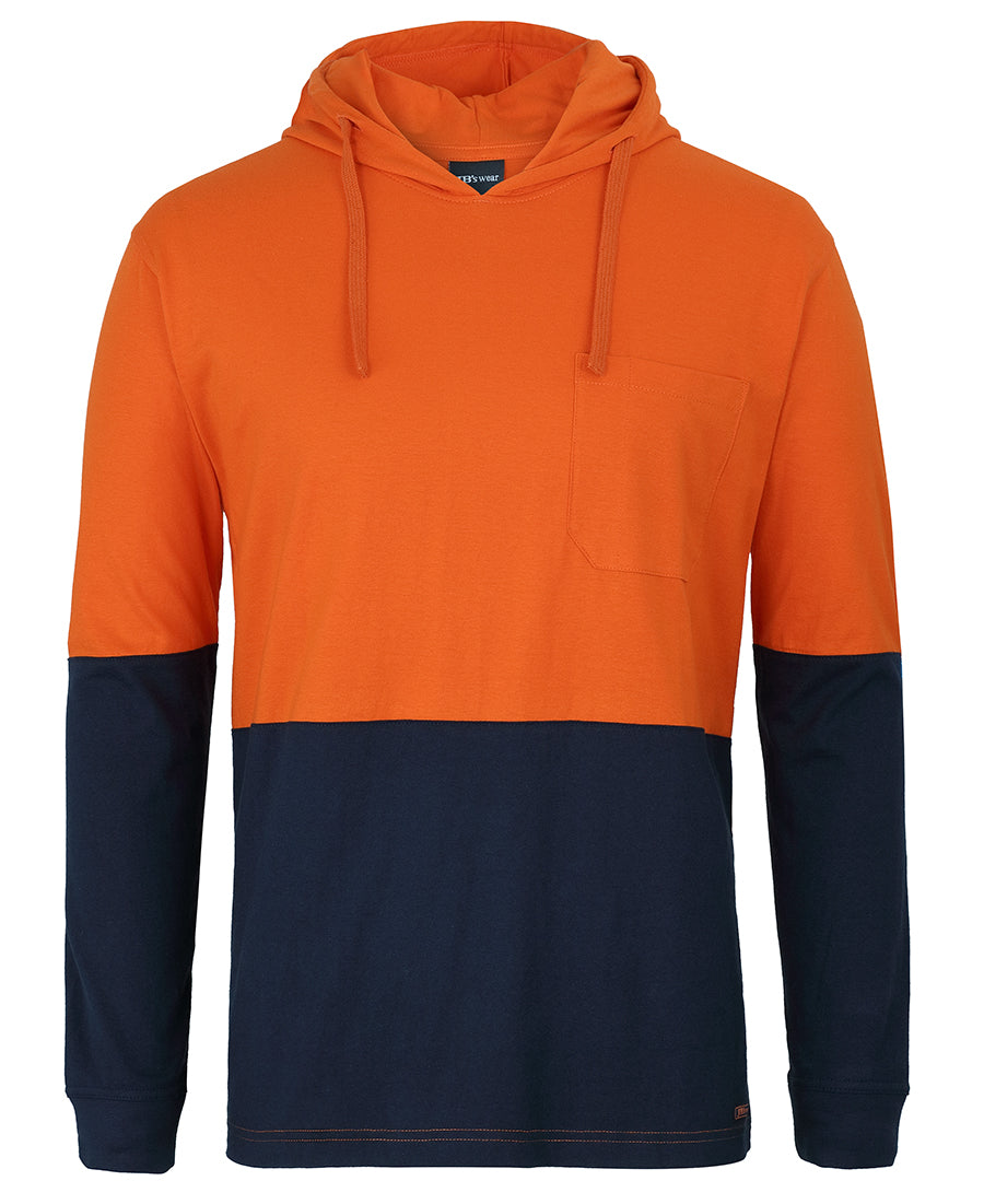 JC6HCTL HI VIS L/S COTTON TEE WITH HOOD