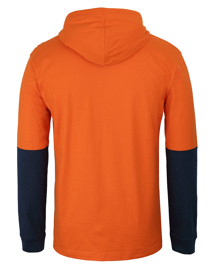 JC6HCTL HI VIS L/S COTTON TEE WITH HOOD