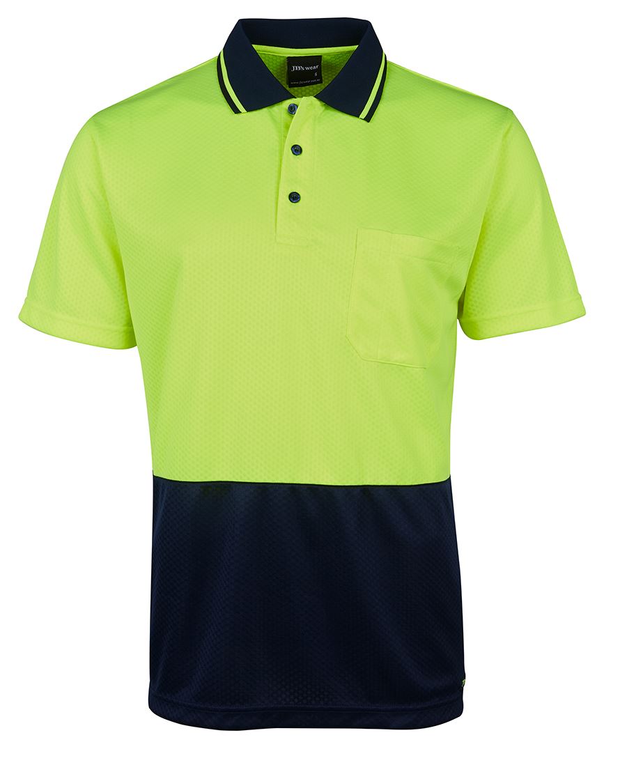 JC6HJNC HI VIS JACQUARD NON CUFF POLO