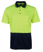 JC6HJNC HI VIS JACQUARD NON CUFF POLO