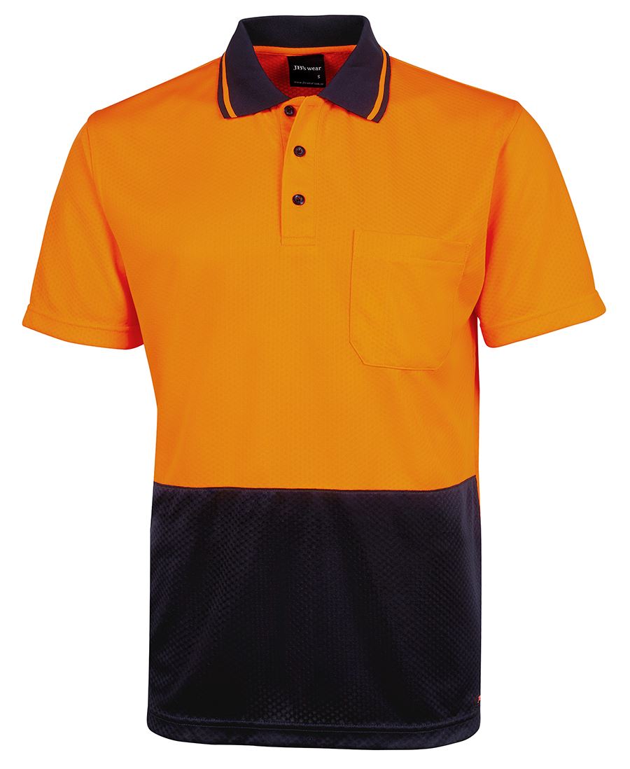 JC6HJNC HI VIS JACQUARD NON CUFF POLO