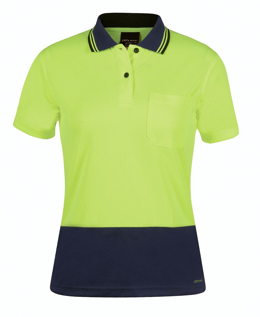 JC6HJS1 HI VIS LADIES S/S JACQUARD POLO