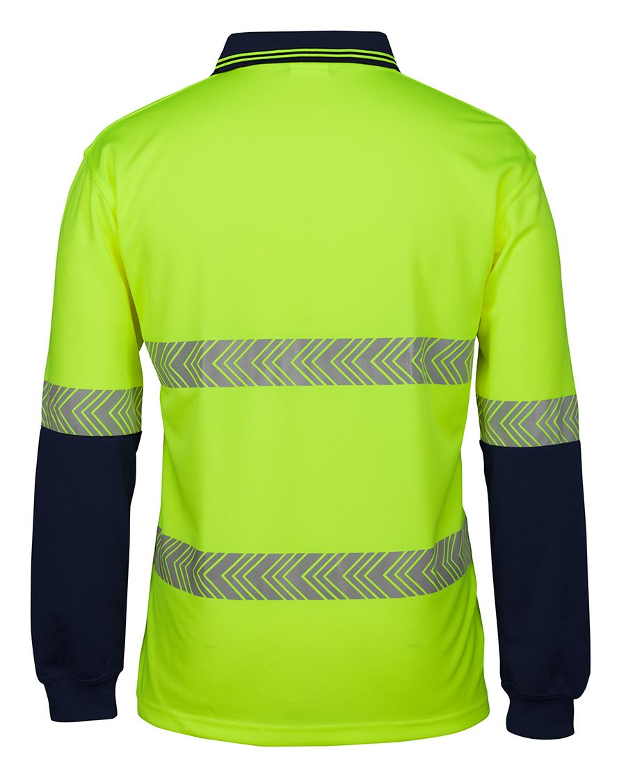 JC6HLST HI VIS L/S SEGMENTED TAPE POLO