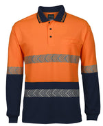 JC6HLST HI VIS L/S SEGMENTED TAPE POLO