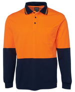 JC6HPL HI VIS L/S COTTON BACK POLO