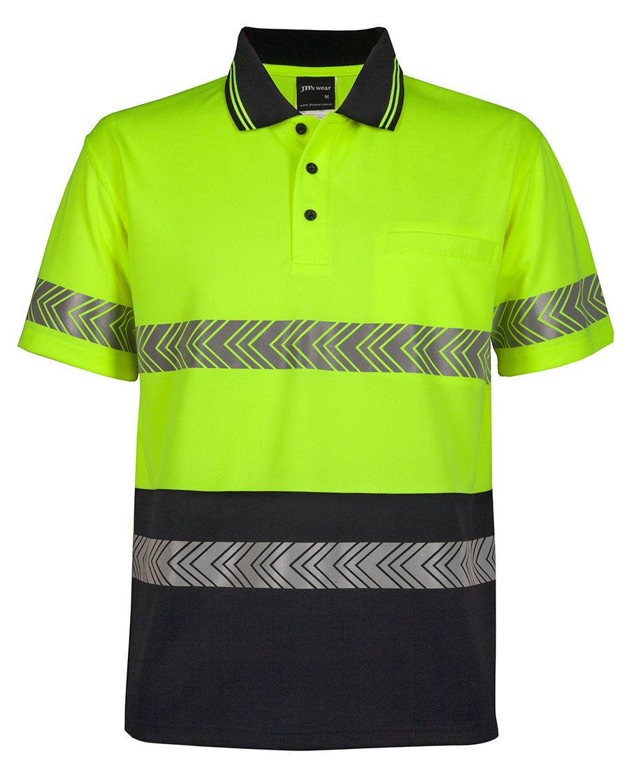 JC6HSST HI VIS S/S SEGMENTED TAPE POLO