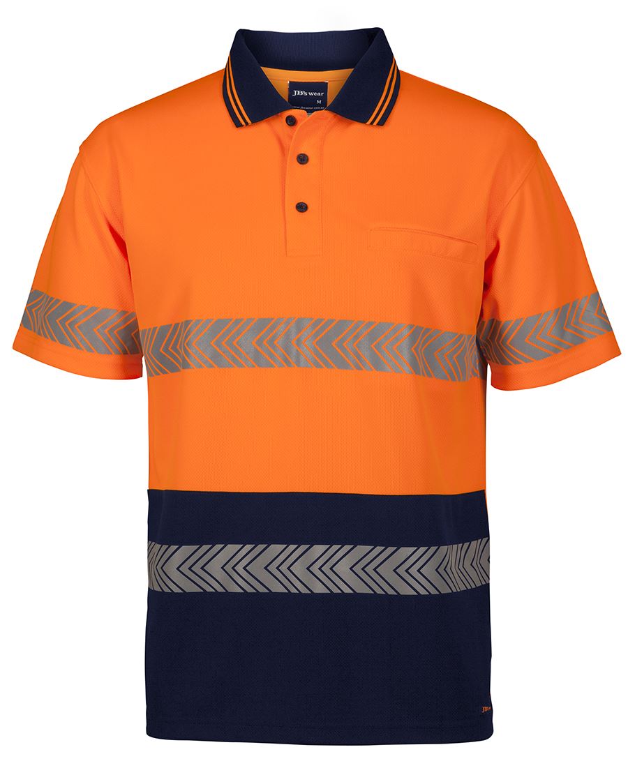 JC6HSST HI VIS S/S SEGMENTED TAPE POLO