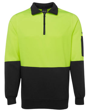 JC6HVFH HI VIS 1/2 ZIP FLEECY SWEAT