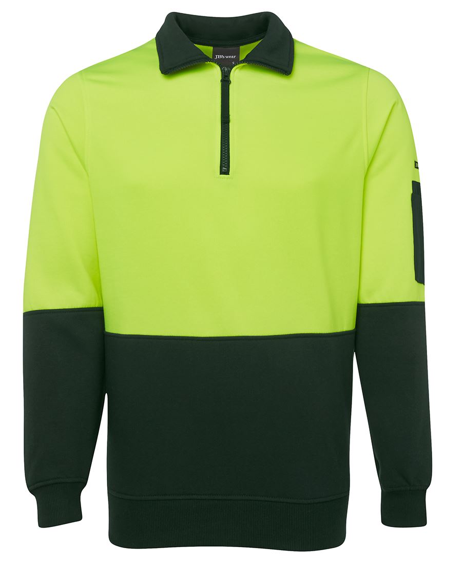 JC6HVFH HI VIS 1/2 ZIP FLEECY SWEAT