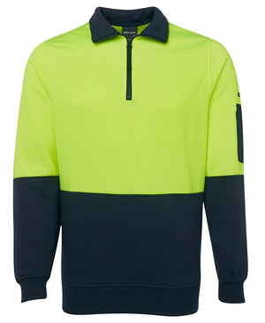 JC6HVFH HI VIS 1/2 ZIP FLEECY SWEAT