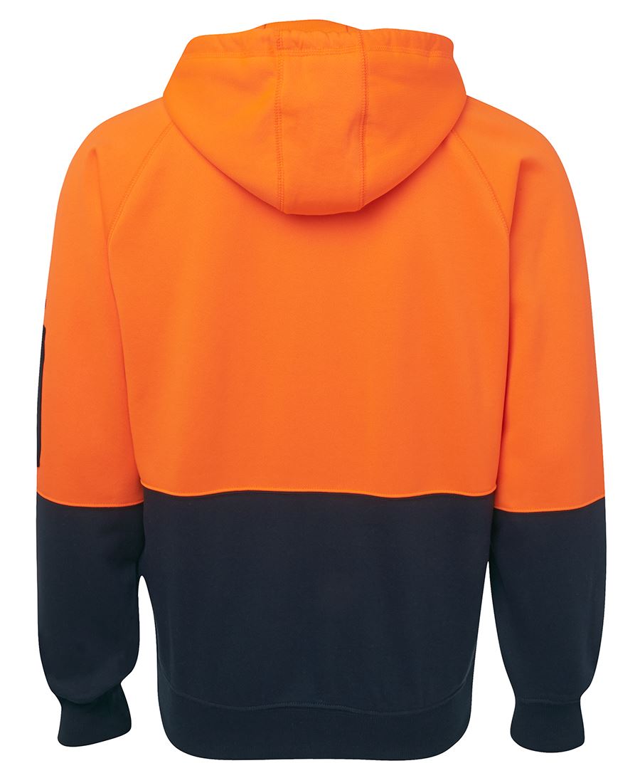 JC6HVH HI VIS FULL ZIP FLEECY HOODIE