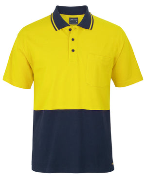 JC6HVQS HI VIS S/S COTTON PIQUE TRAD POLO