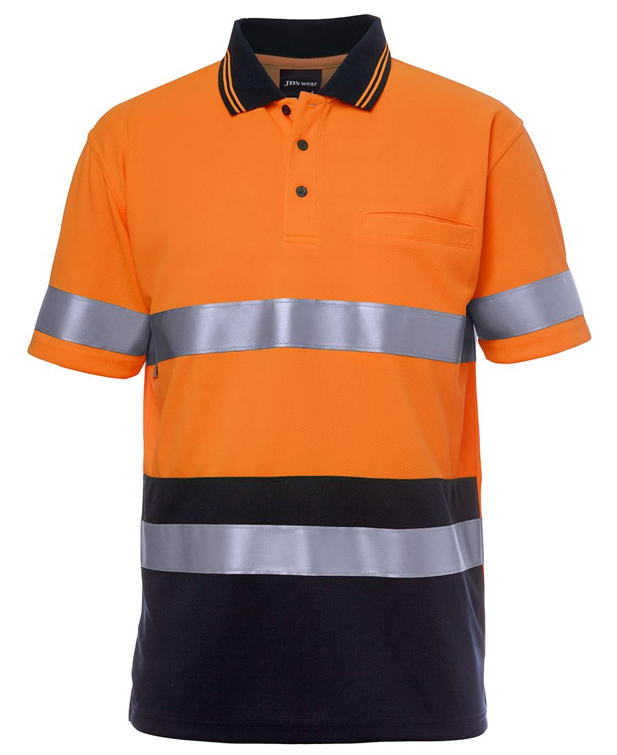 JC6HVST HI VIS S/S (D+N) TRADITIONAL POLO