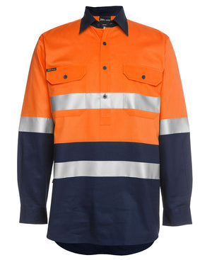 JC6HWCF HI VIS L/S (D+N) 190G CLOSE FRONT SHIRT