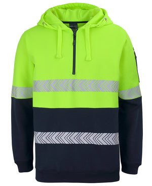 JC6HZSH HI VIS 1/2 ZIP SEGMENTED TAPE HOODIE