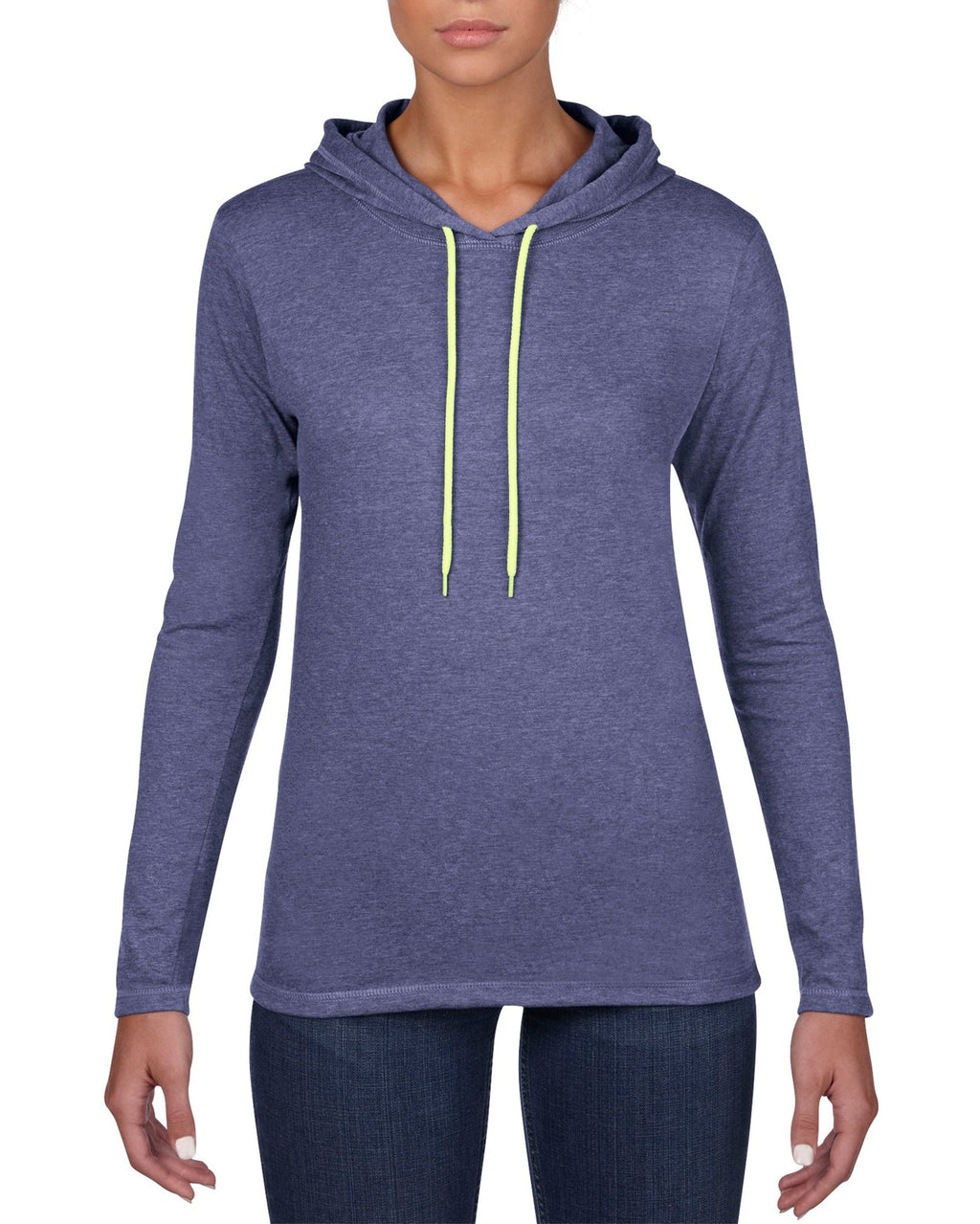 JC887L Women's Lightweight Long Sleeve Hooded Tee