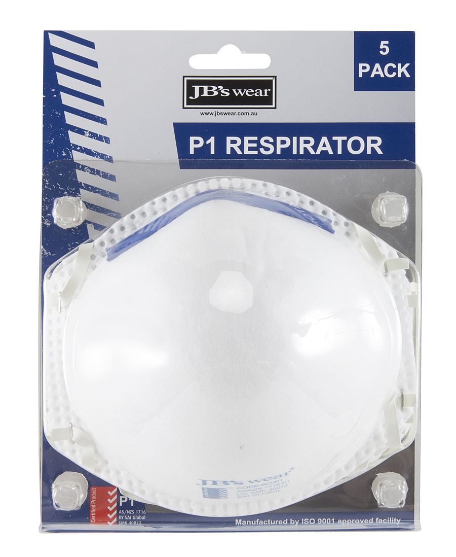 JC8C00 BLISTER (5PC) P1 RESPIRATOR