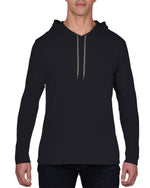 JC987 Adult Lightweight Long Sleeve Hooded Tee