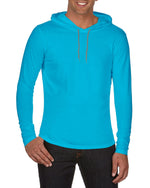 JC987 Adult Lightweight Long Sleeve Hooded Tee