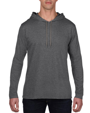 JC987 Adult Lightweight Long Sleeve Hooded Tee